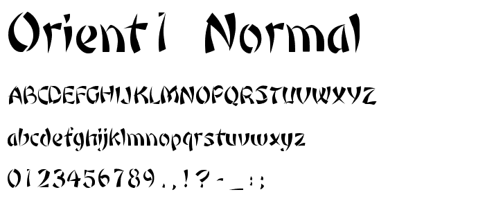 Orient1  Normal font